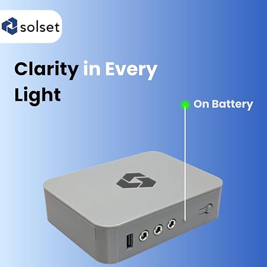 Solset Mini UPS for WiFi Router | Power Backup Up to 8 Hours