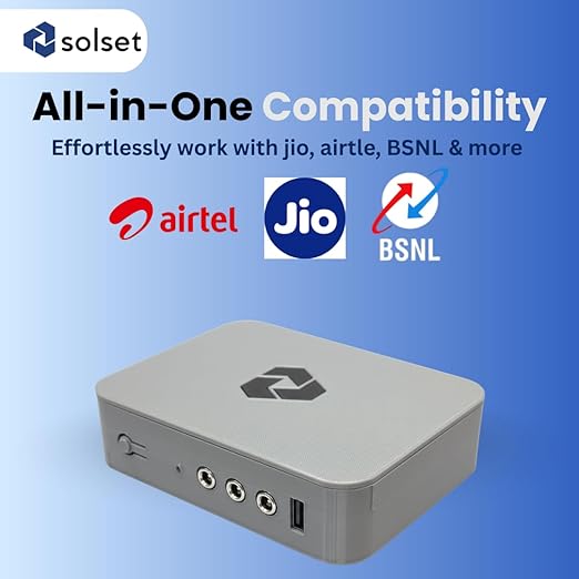 Solset Mini UPS for WiFi Router | Power Backup Up to 8 Hours